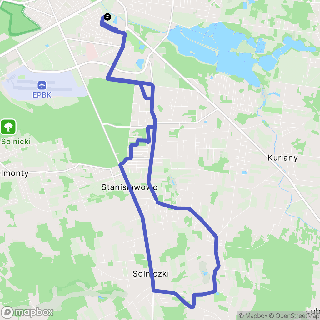Białystok: mapa trasy - Poland