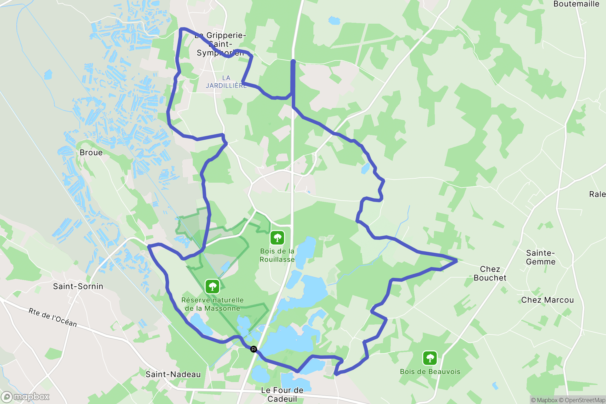 Saint-Sornin : carte du parcours de randonnée - France