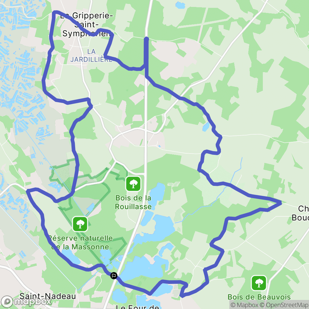 Saint-Sornin : carte du parcours de randonnée - France