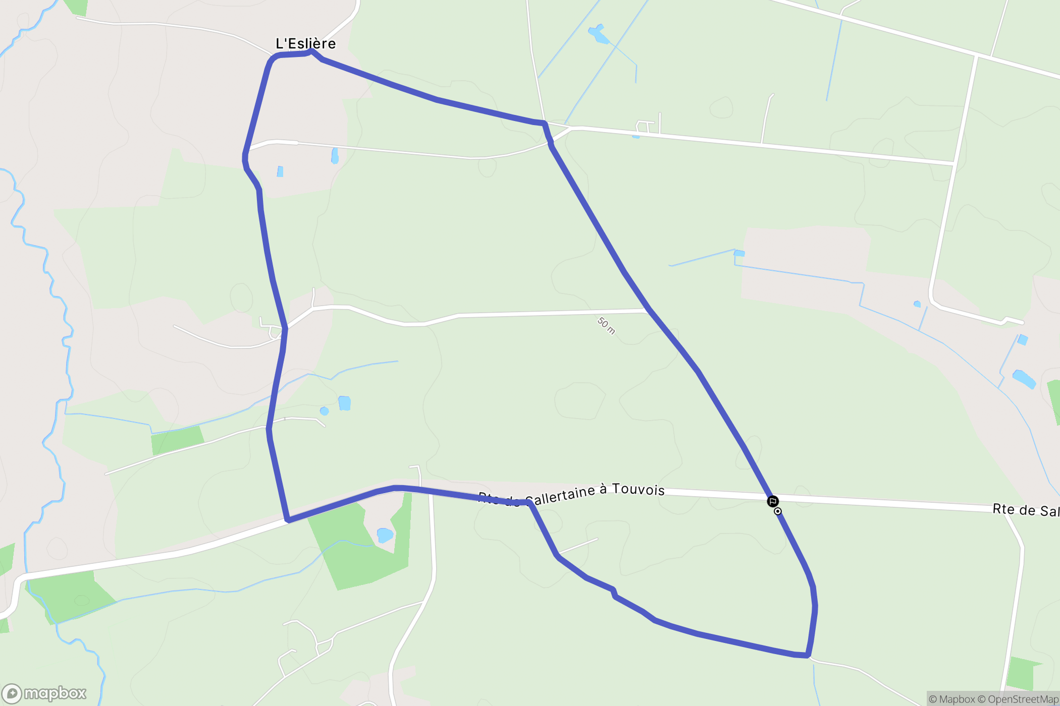 Touvois : carte du parcours de randonnée - France