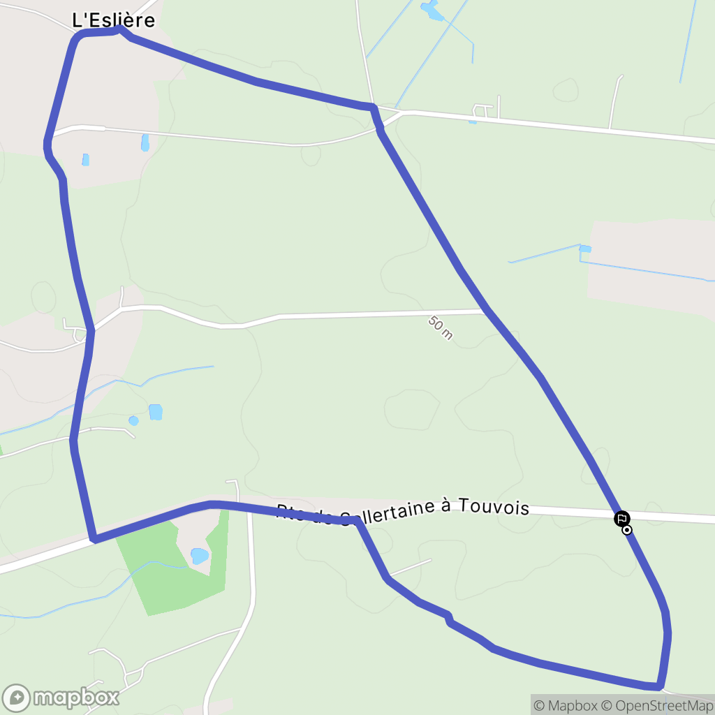 Touvois : carte du parcours de randonnée - France