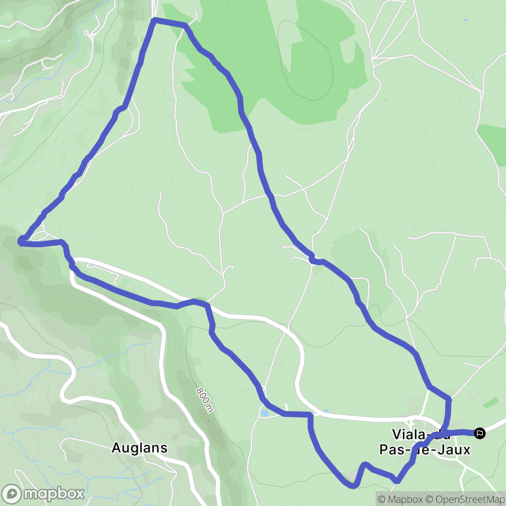 Viala-du-Pas-de-Jaux : carte du parcours de randonnée - France