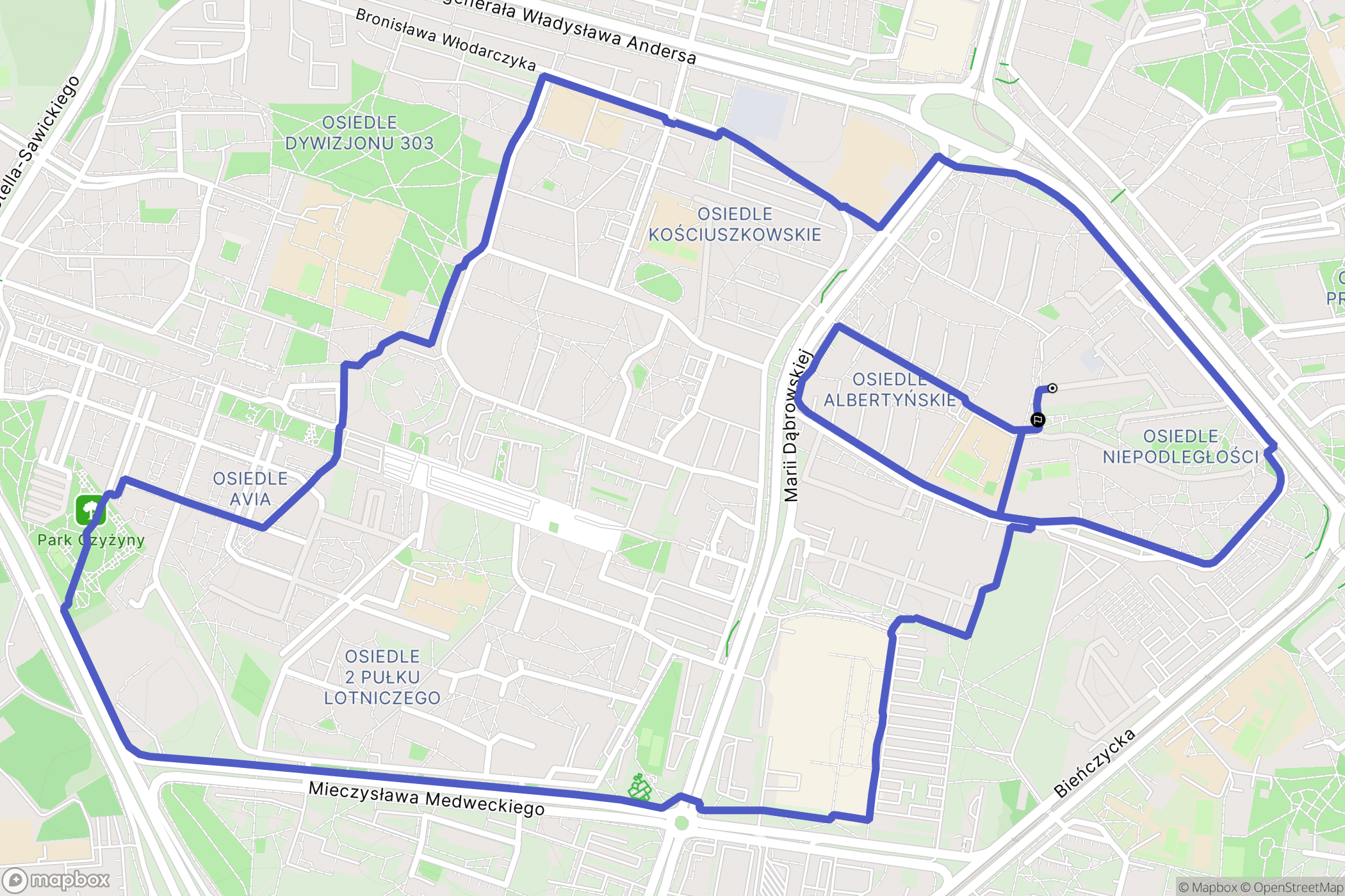 Kraków: mapa trasy - Poland