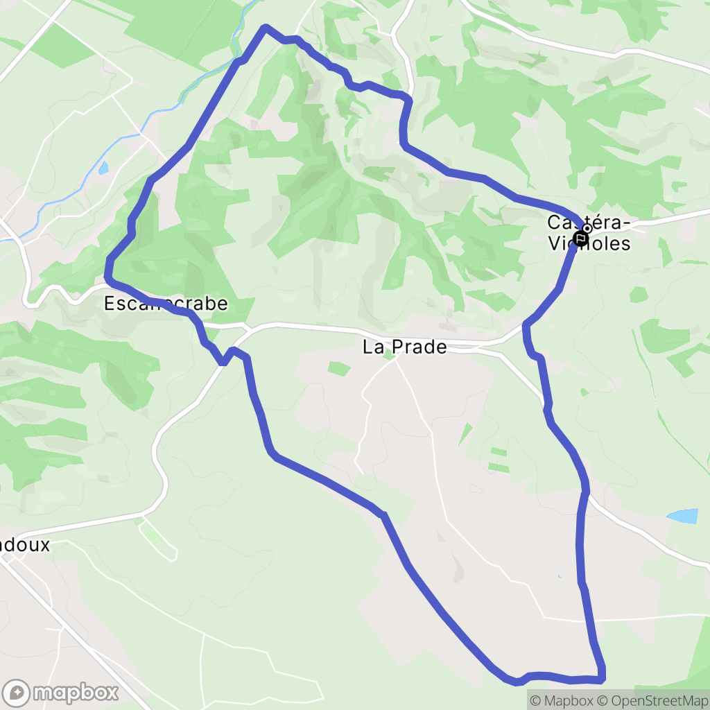 Castéra-Vignoles : carte du parcours de randonnée - France