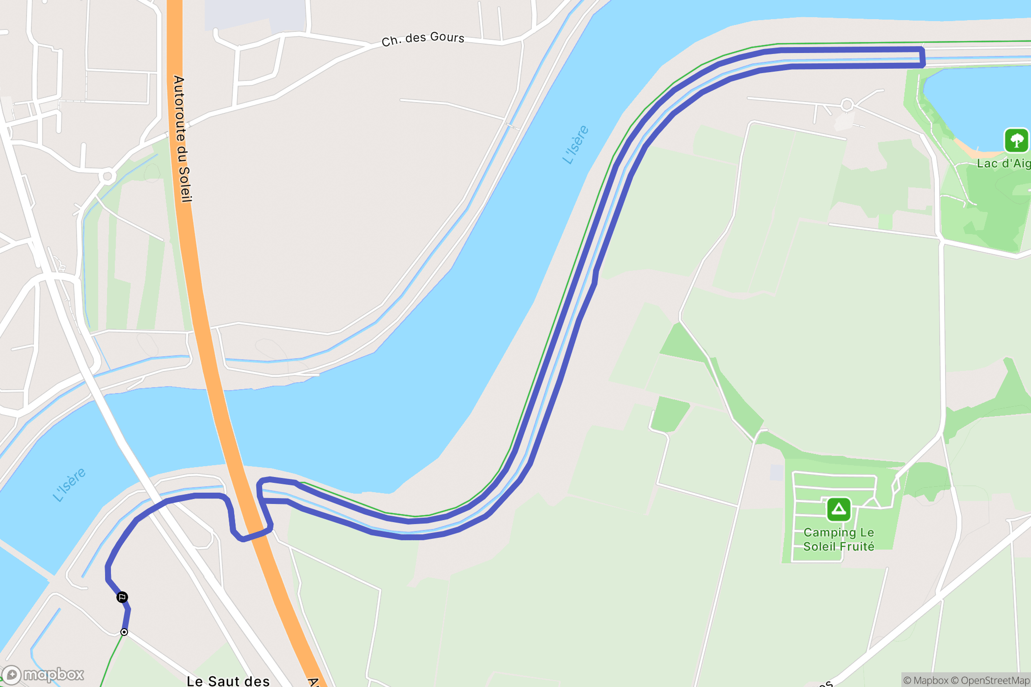Châteauneuf-sur-Isère : carte du parcours de randonnée - France