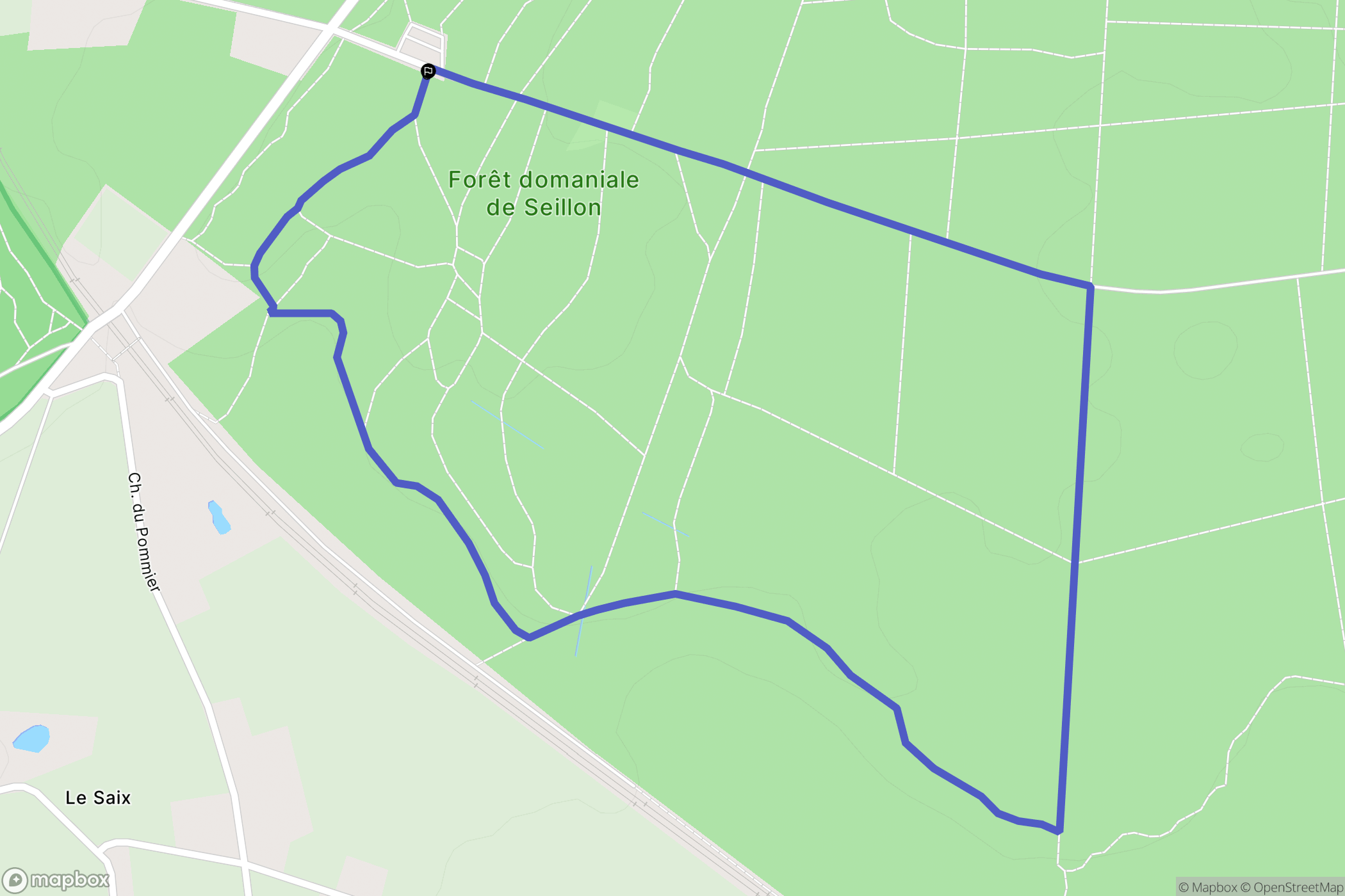 Péronnas : carte du parcours de randonnée - France