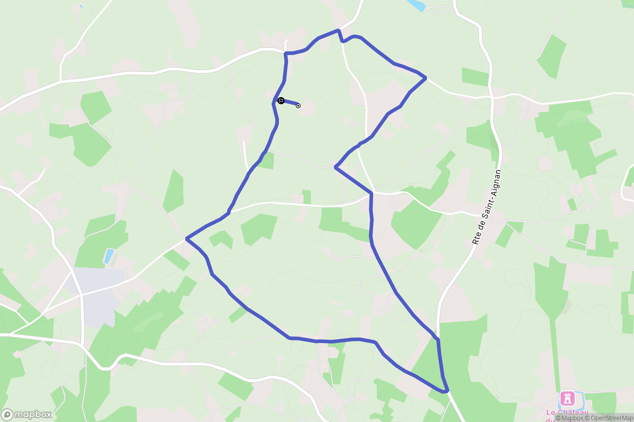 Mézières-sur-Ponthouin : carte du parcours de randonnée - France