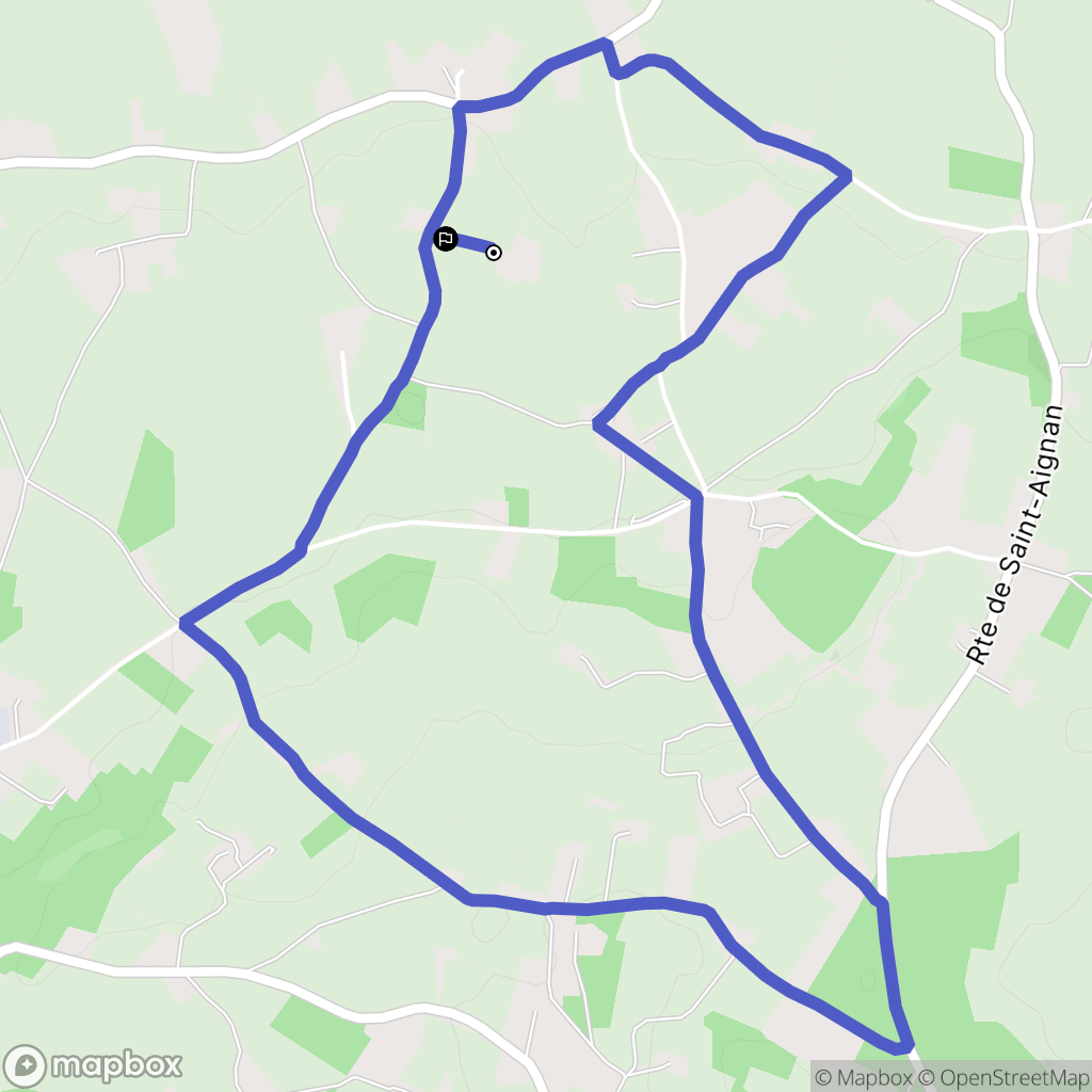 Mézières-sur-Ponthouin : carte du parcours de randonnée - France