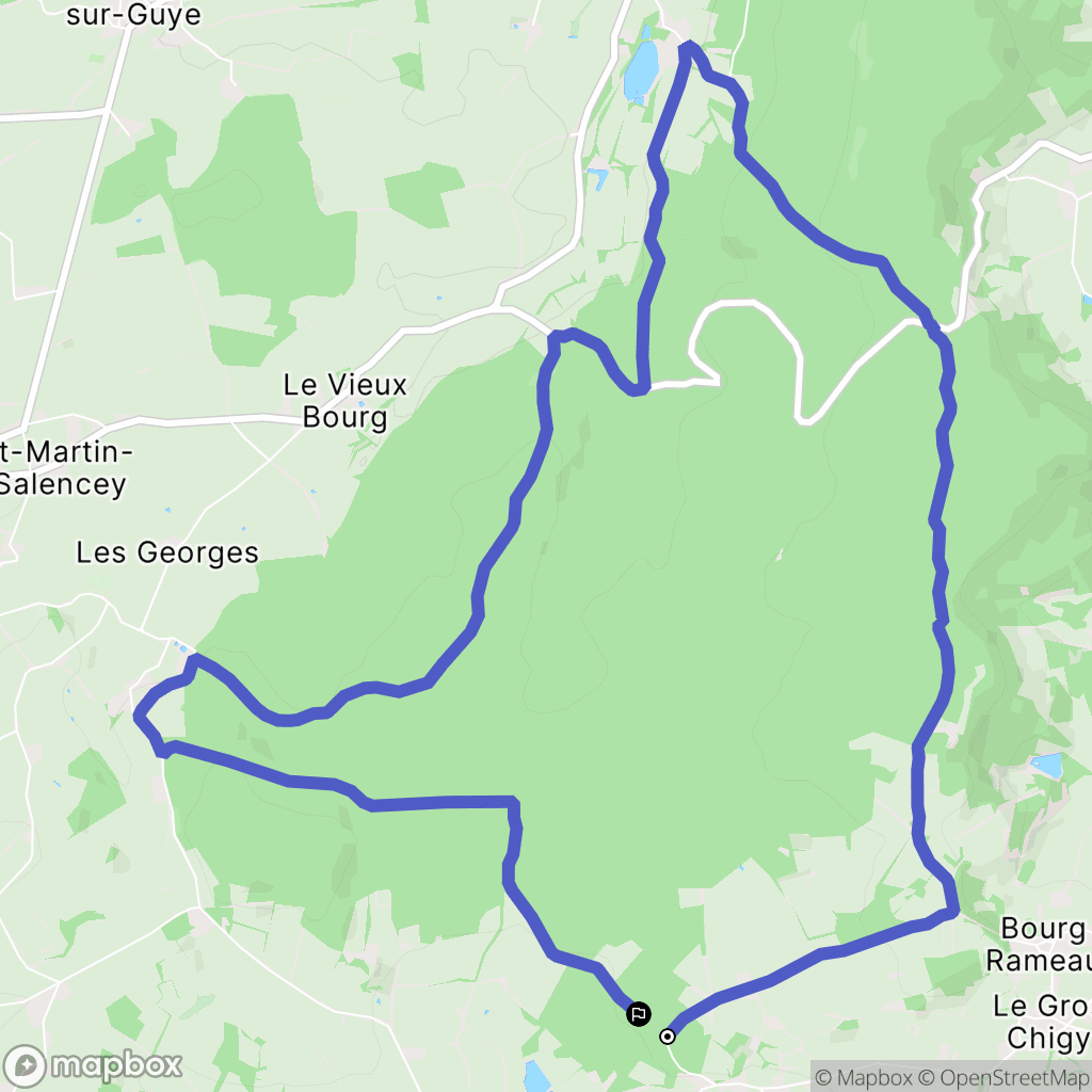 Saint-André-le-Désert : carte du parcours de randonnée - France