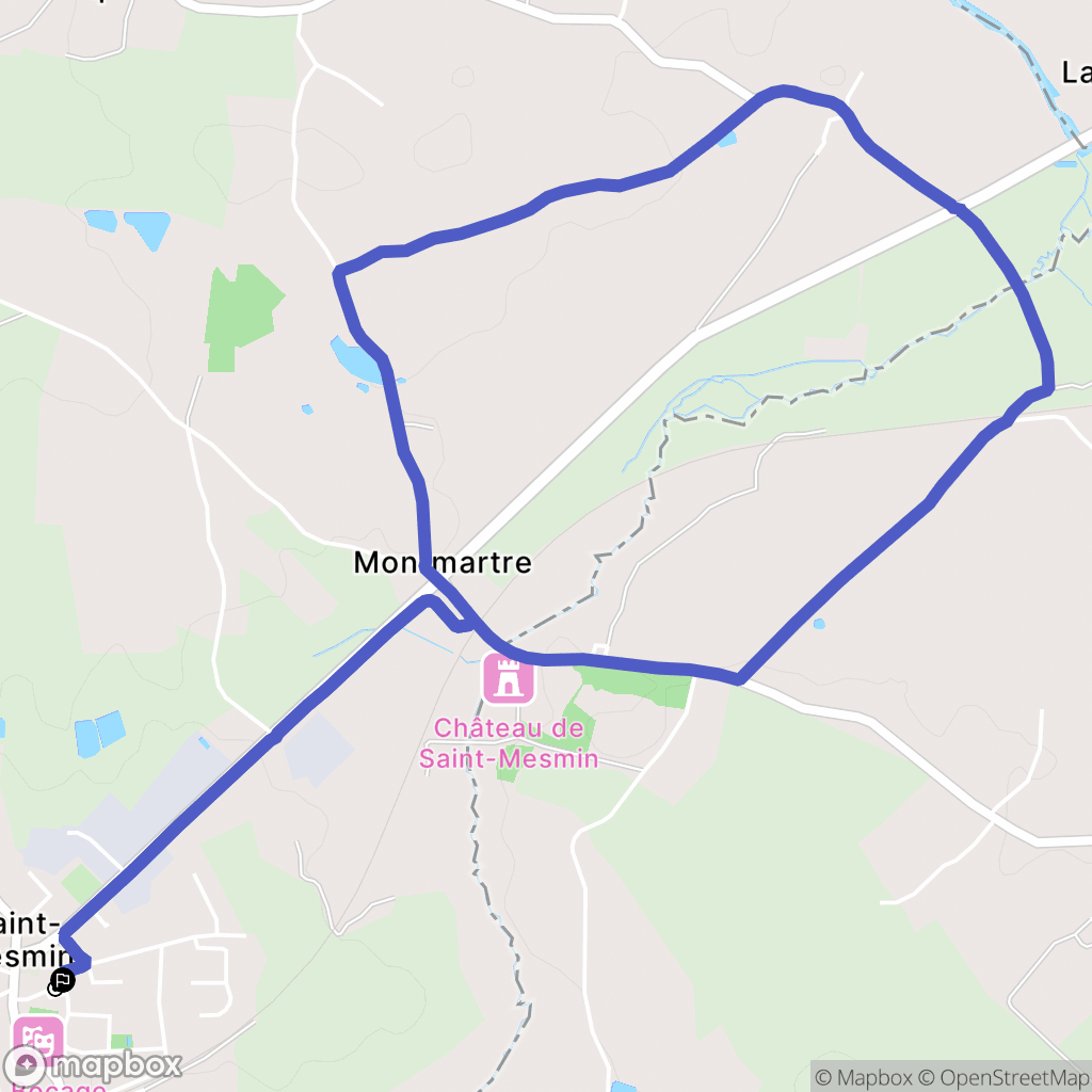 Saint-Mesmin : carte du parcours de randonnée - France