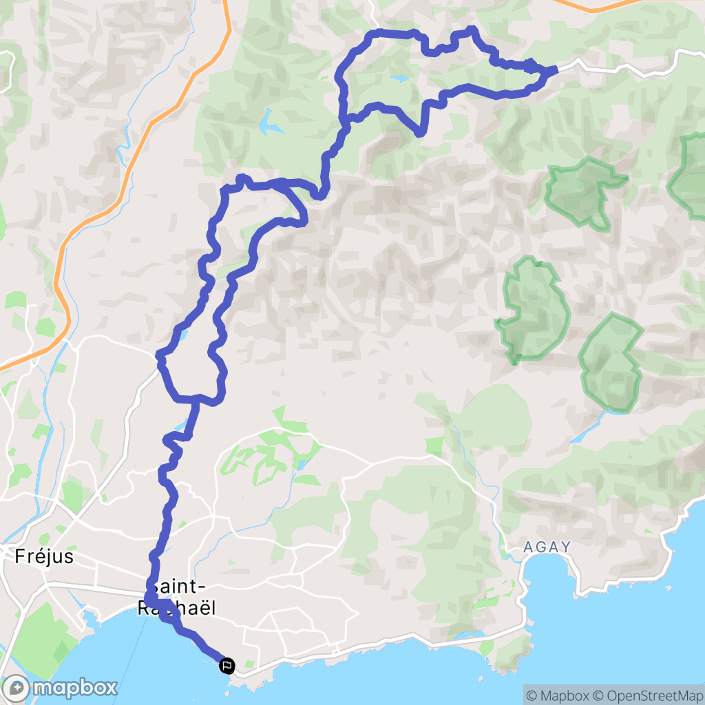 Saint-Raphaël : carte du parcours de randonnée - France