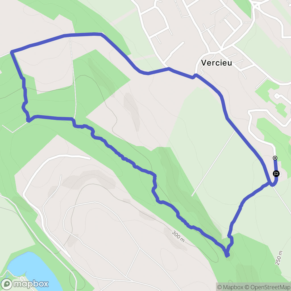 Montalieu-Vercieu : carte du parcours de randonnée - France