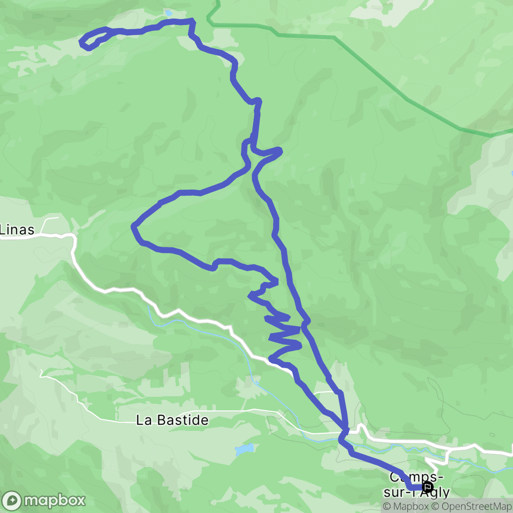 Camps-sur-l'Agly : carte du parcours de randonnée - France