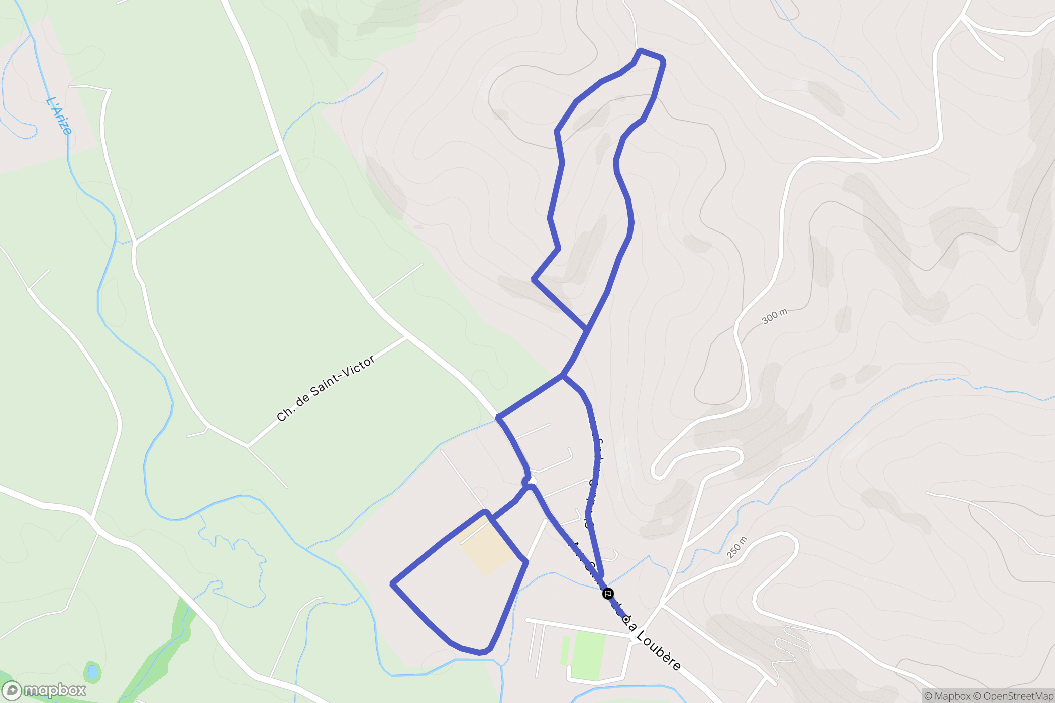 Montesquieu-Volvestre : carte du parcours de randonnée - France