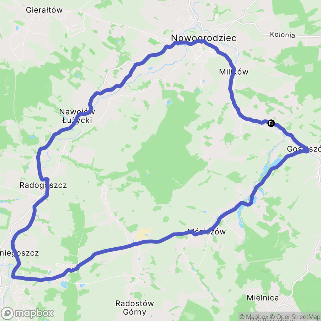 Gościszów: mapa trasy - Poland