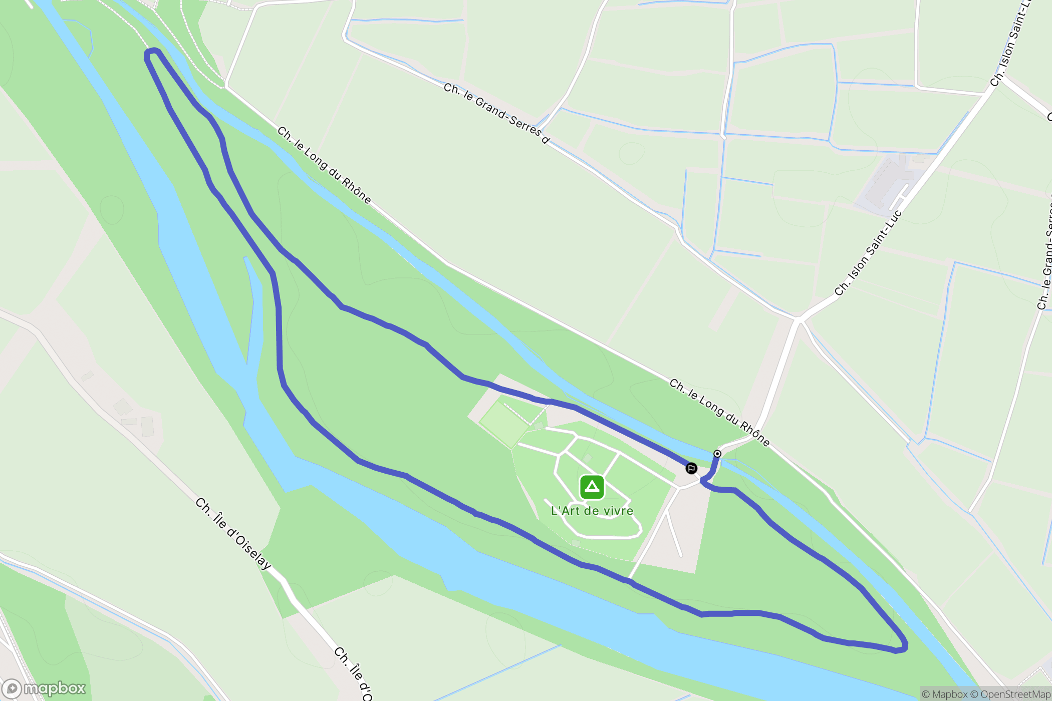 Châteauneuf-du-Pape : carte du parcours de randonnée - France