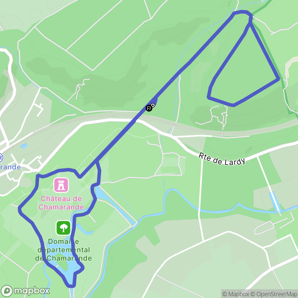 Chamarande : carte du parcours de randonnée - France