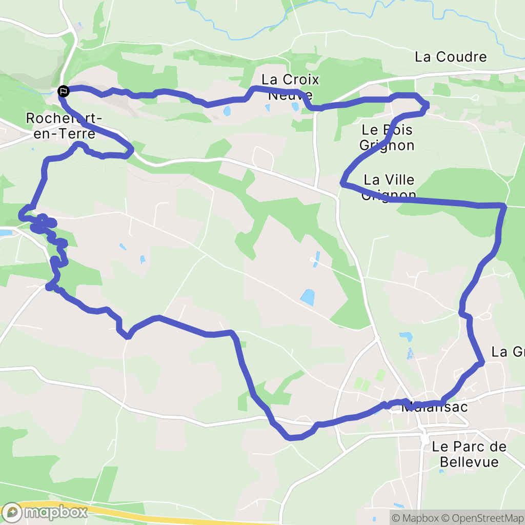 Rochefort-en-Terre : carte du parcours de randonnée - France