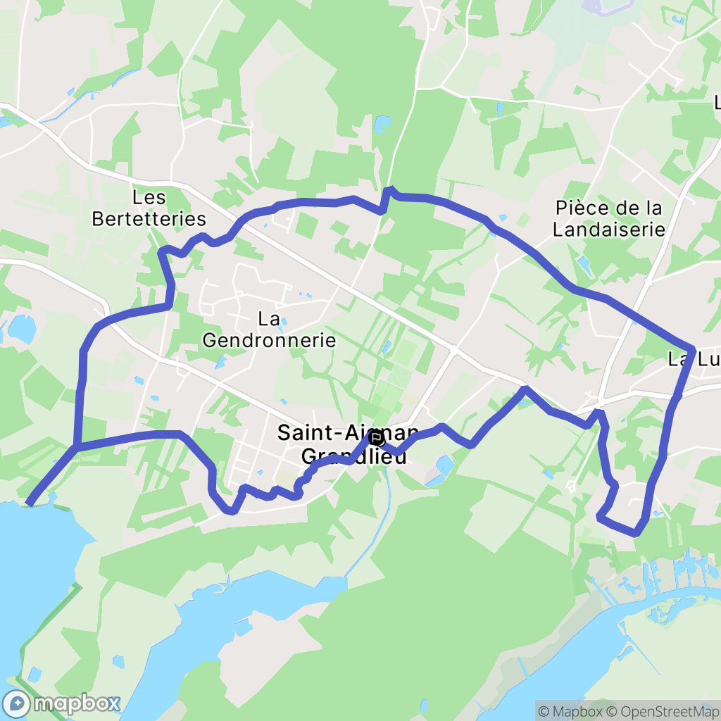 Saint-Aignan-Grandlieu : carte du parcours de randonnée - France