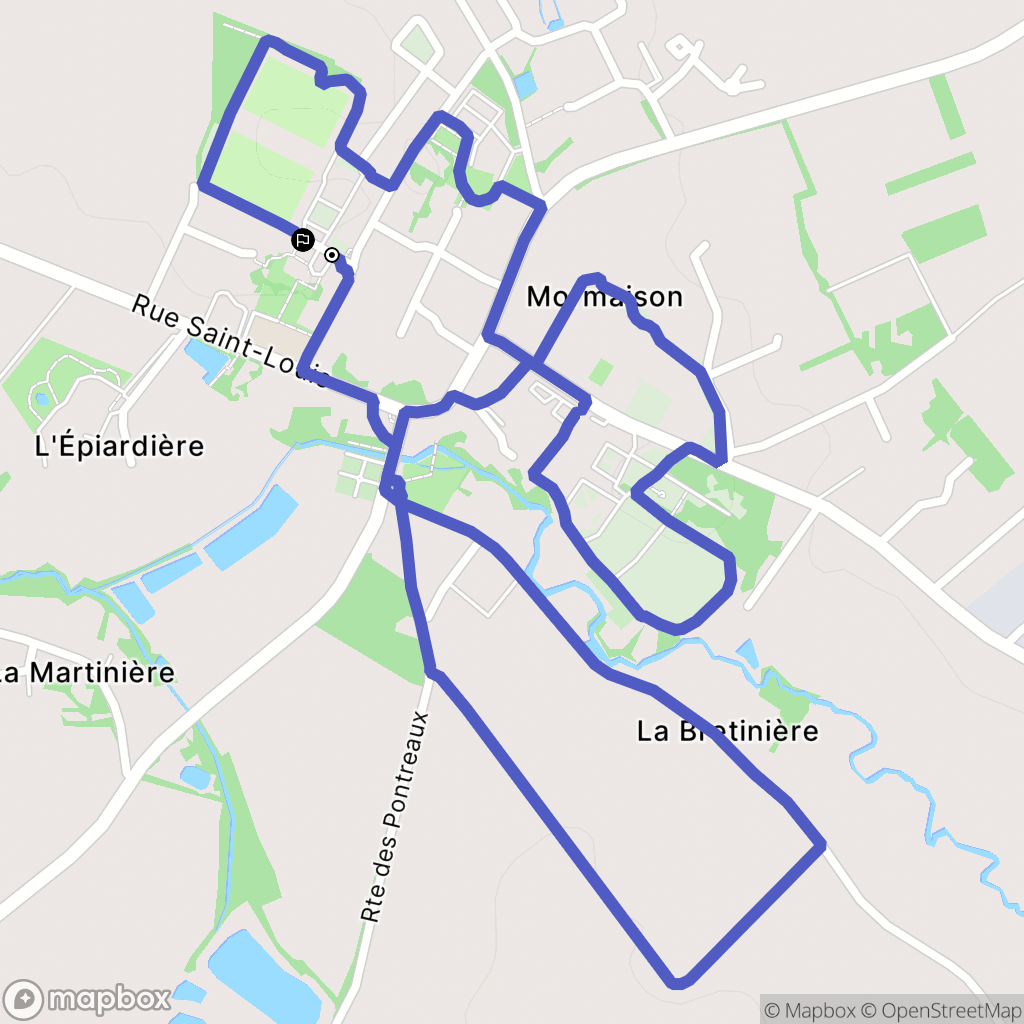 Montréverd : carte du parcours de randonnée - France
