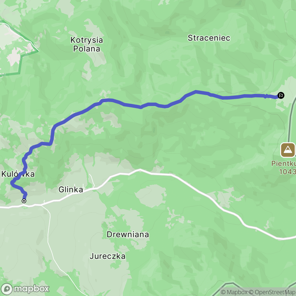 Glinka: mapa trasy - Poland