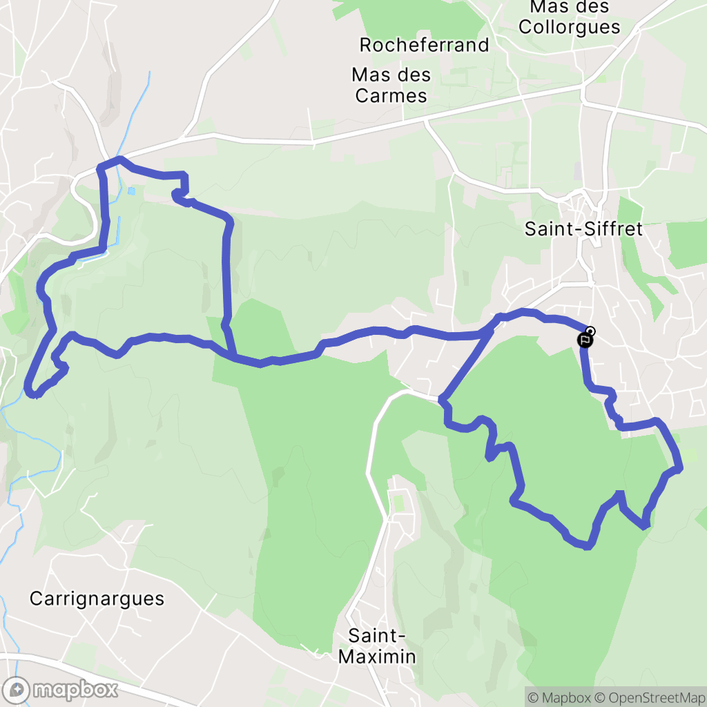 Saint-Siffret : carte du parcours de randonnée - France