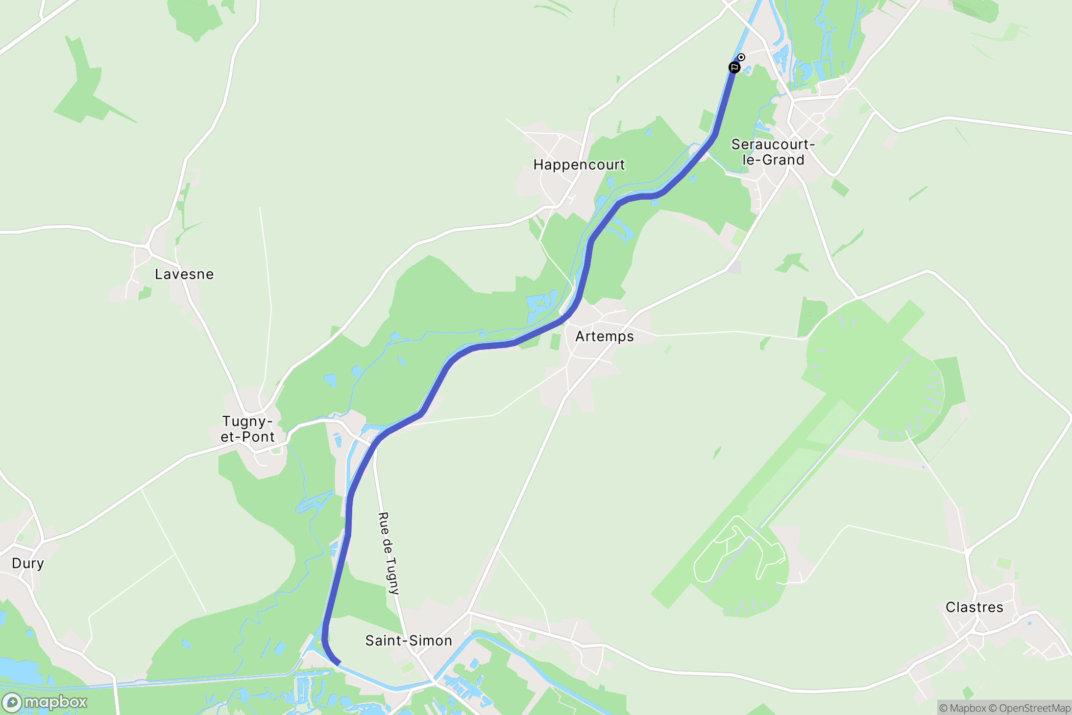 Seraucourt-le-Grand : carte du parcours de randonnée - France