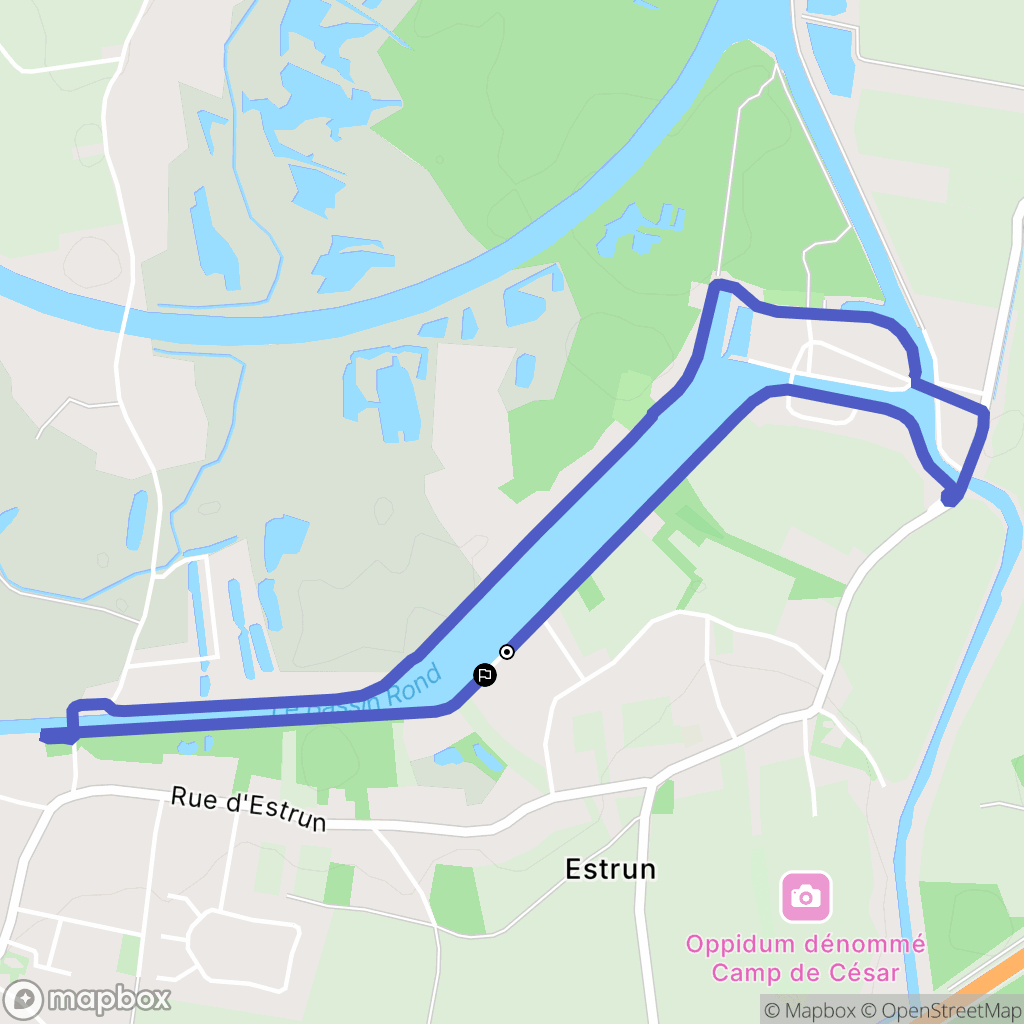Estrun : carte du parcours de randonnée - France
