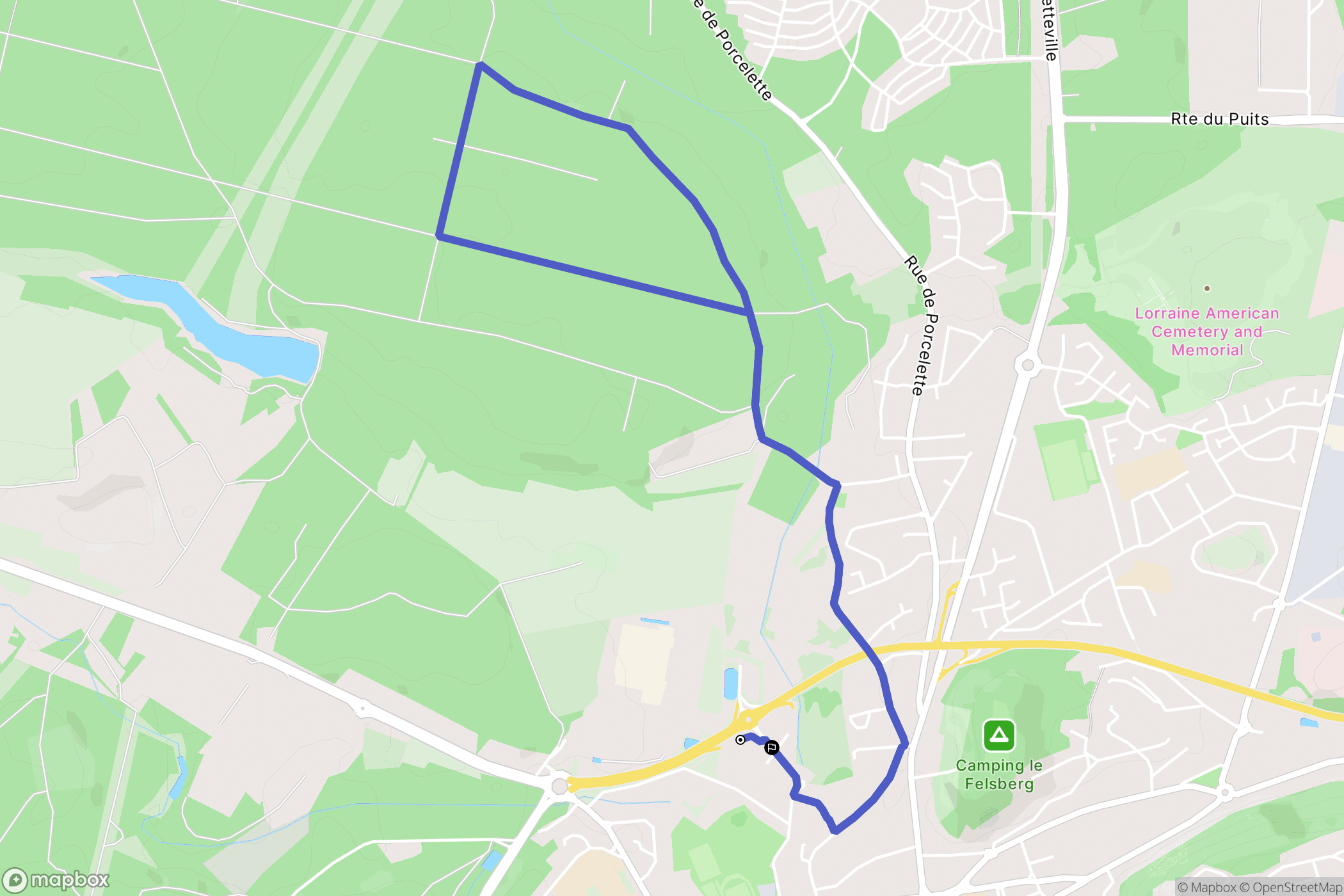 Saint-Avold : carte du parcours de randonnée - France