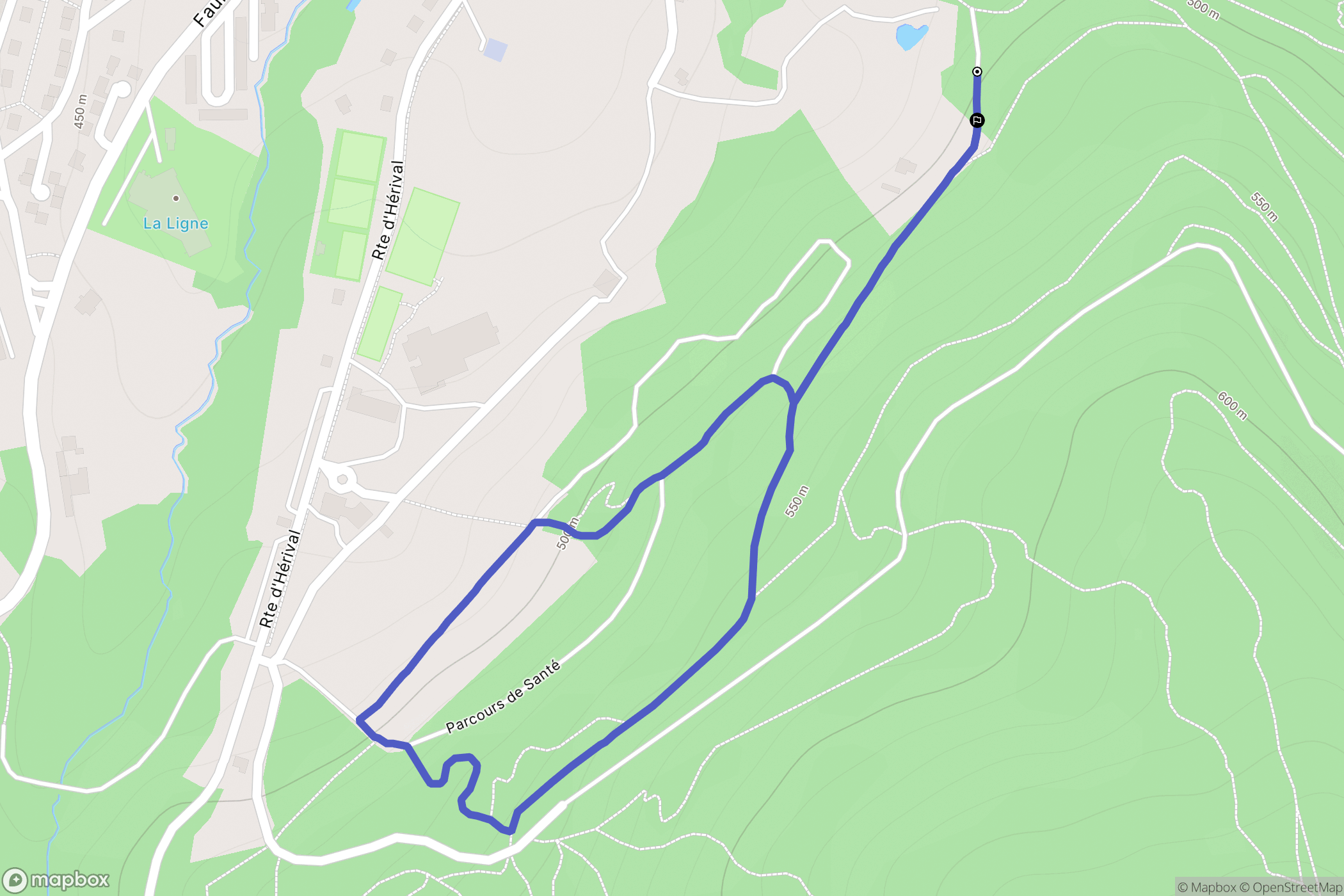 Remiremont : carte du parcours de randonnée - France