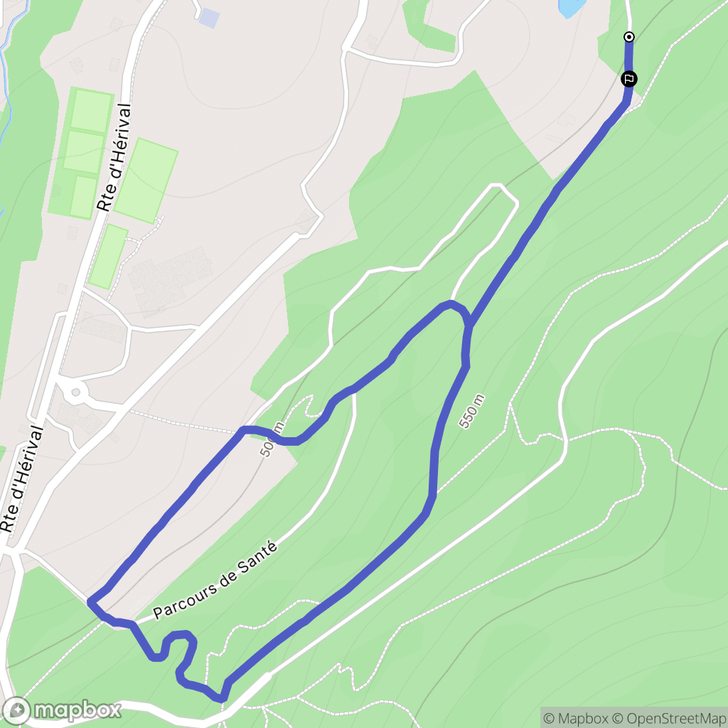 Remiremont : carte du parcours de randonnée - France