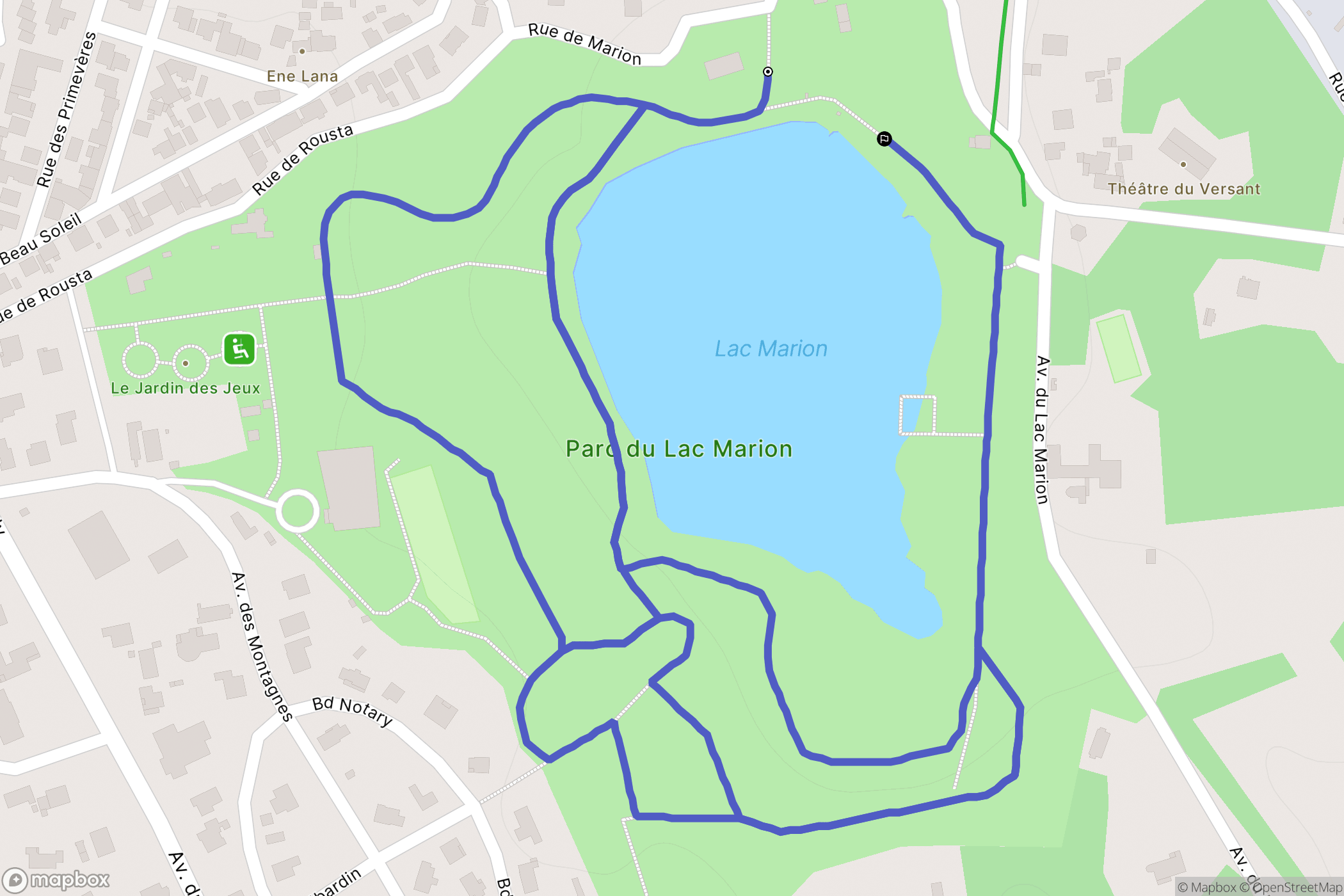 Biarritz : carte du parcours de randonnée - France