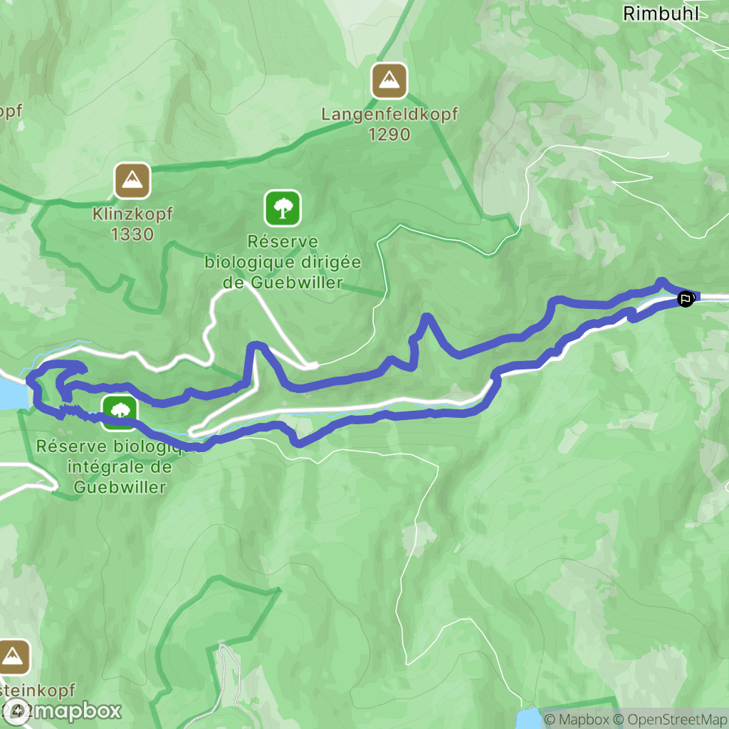Lautenbachzell : carte du parcours de randonnée - France