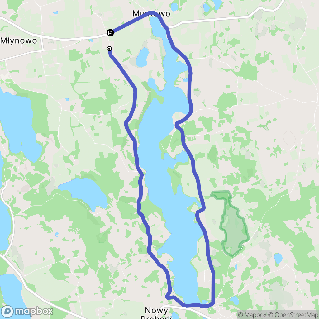 Powiat: mapa trasy - Poland