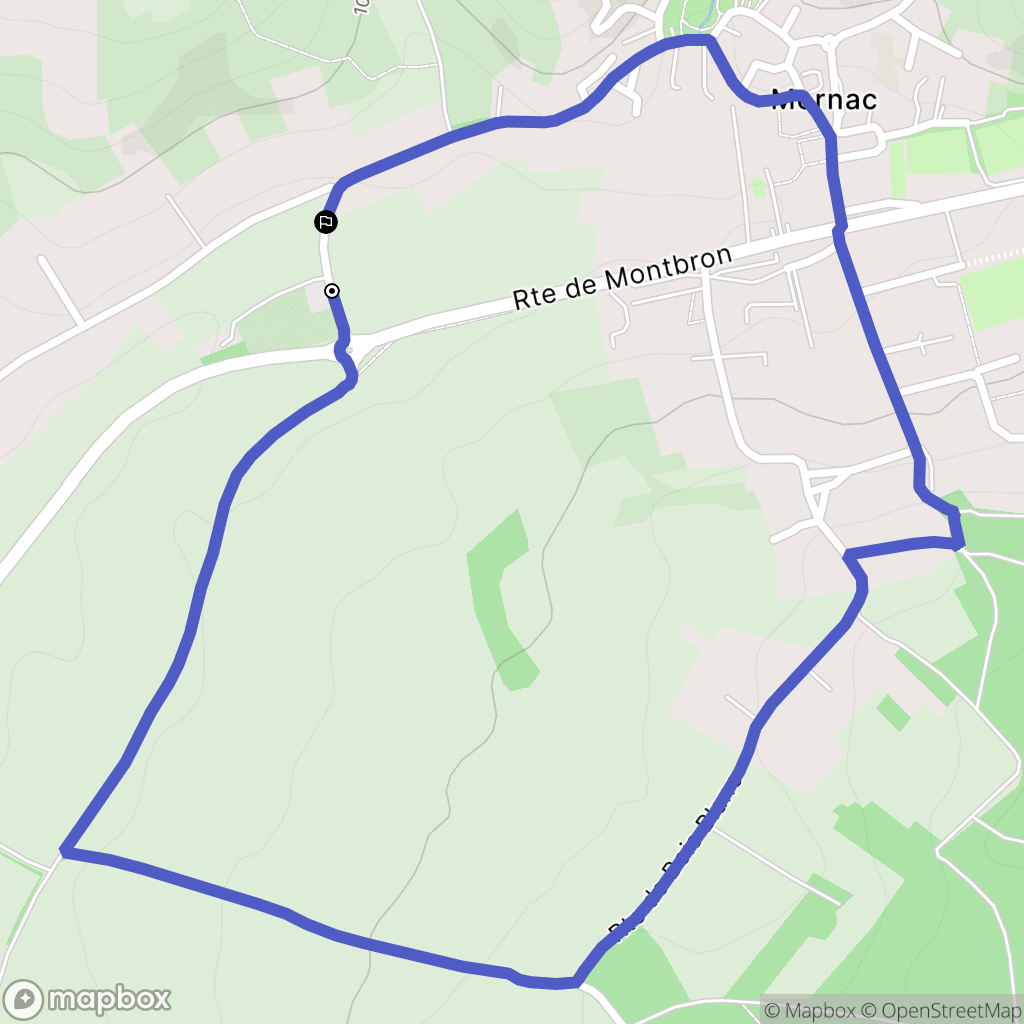 Mornac : carte du parcours de randonnée - France