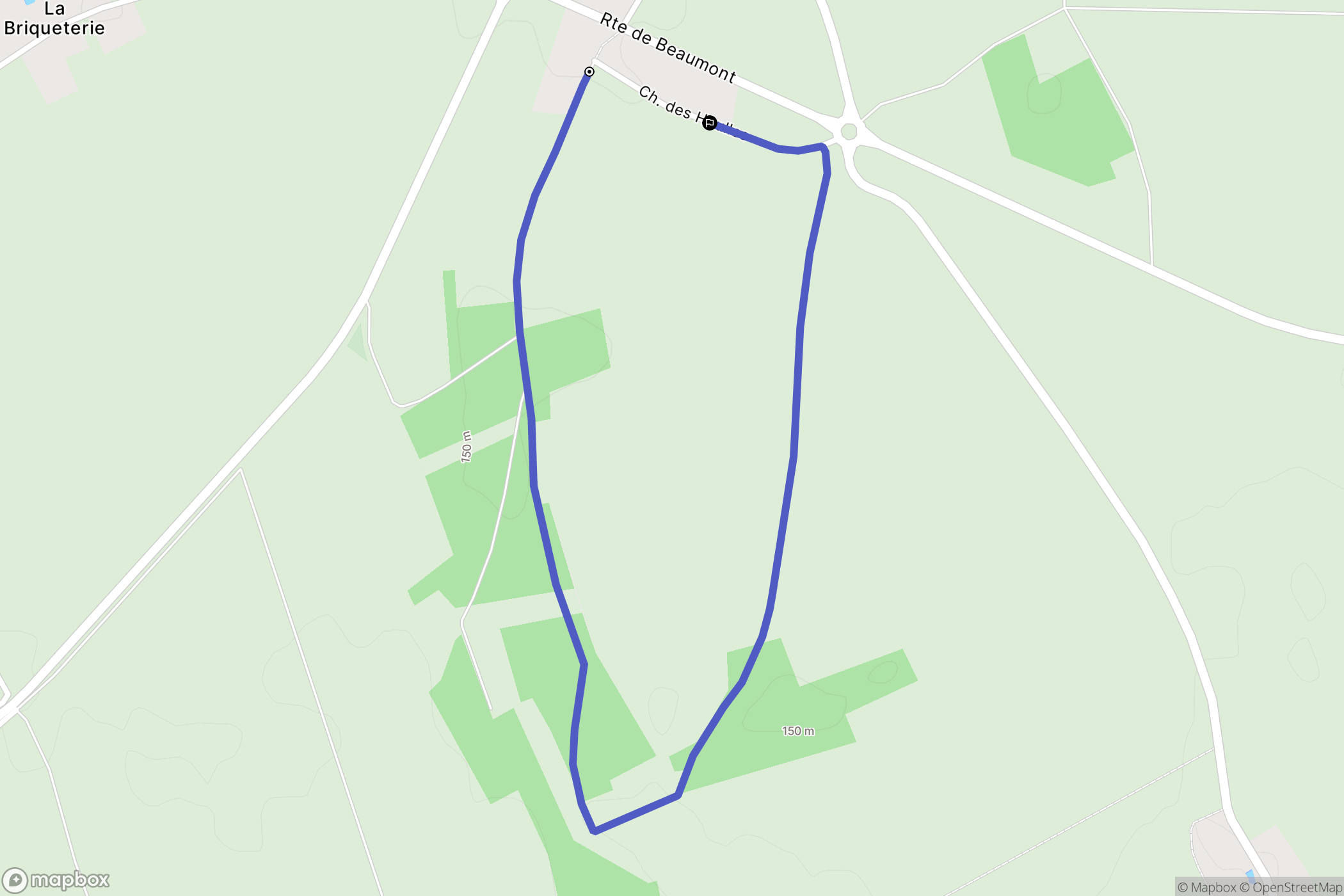 Claville : carte du parcours de randonnée - France