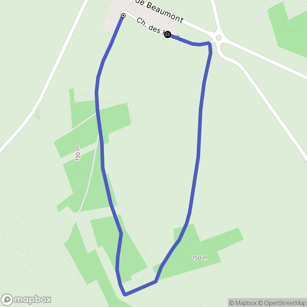 Claville : carte du parcours de randonnée - France