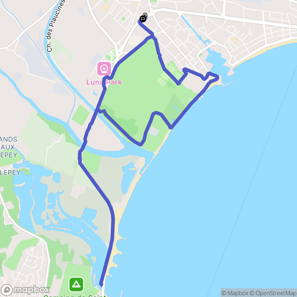 Fréjus : carte du parcours de randonnée - France