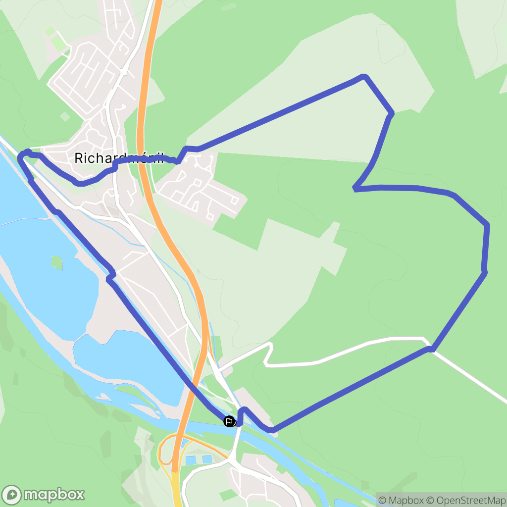 Flavigny-sur-Moselle : carte du parcours de randonnée - France