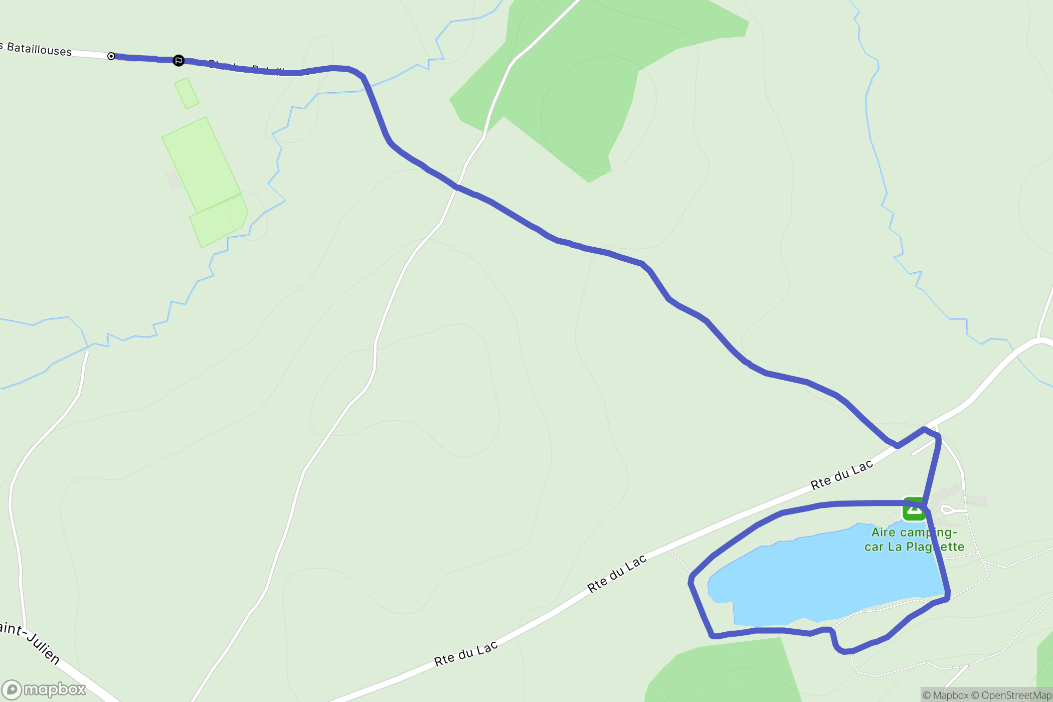 Les Salles : carte du parcours de randonnée - France