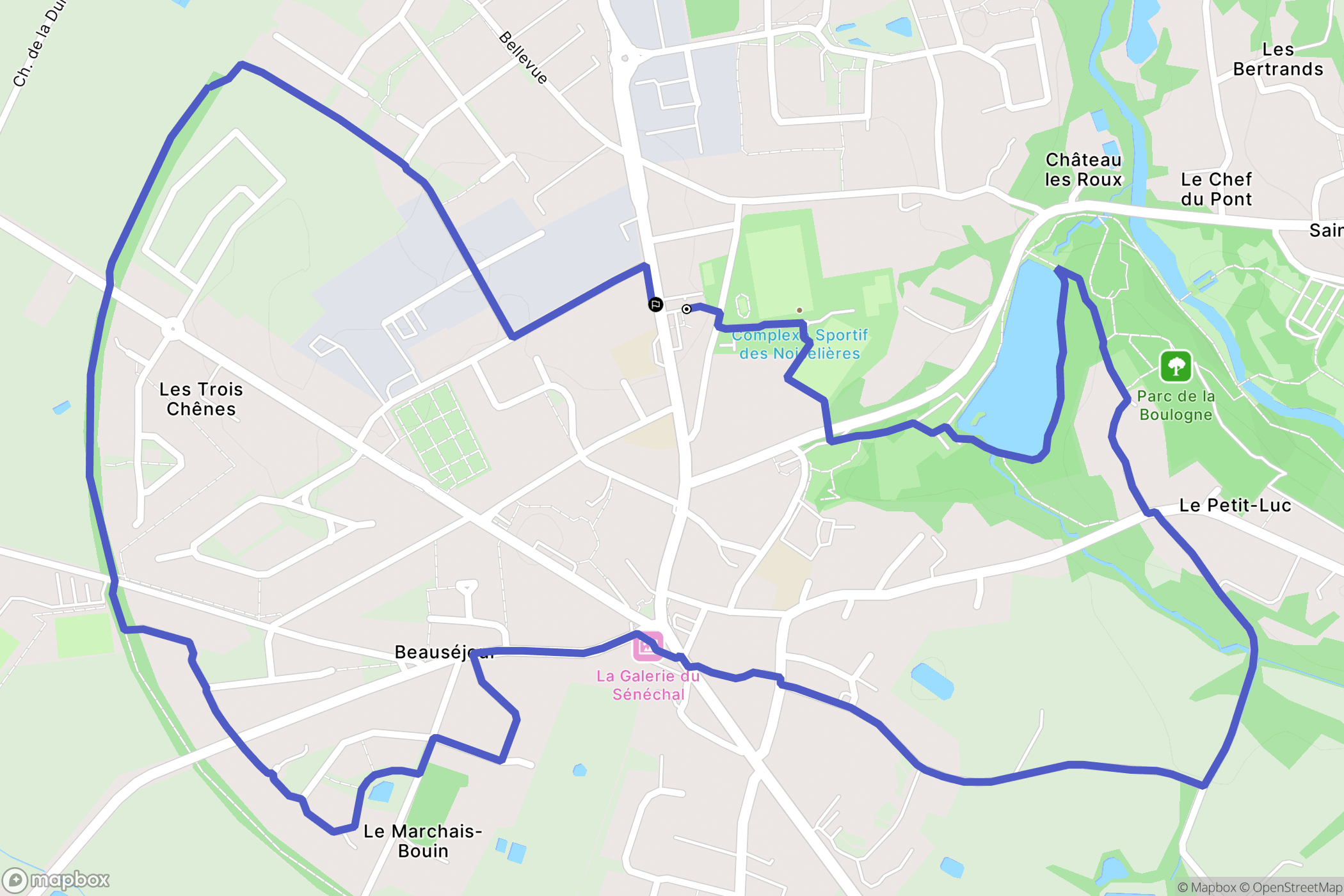 Les Lucs-sur-Boulogne : carte du parcours de randonnée - France