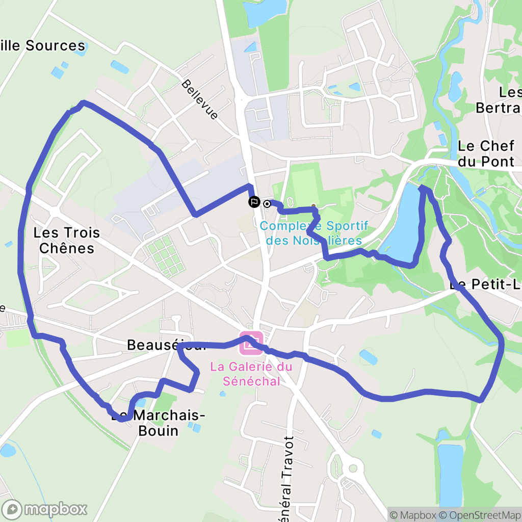Les Lucs-sur-Boulogne : carte du parcours de randonnée - France