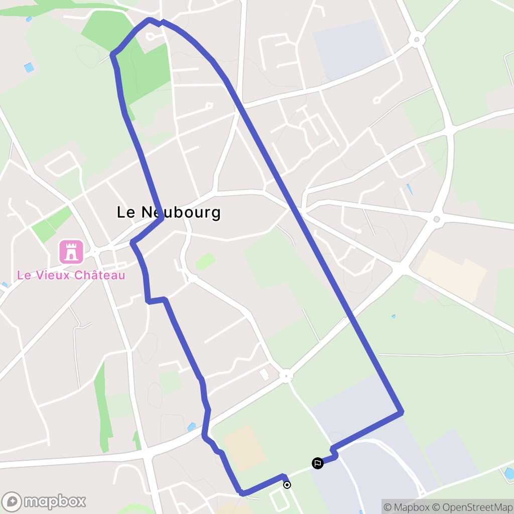 Le Neubourg : carte du parcours de randonnée - France