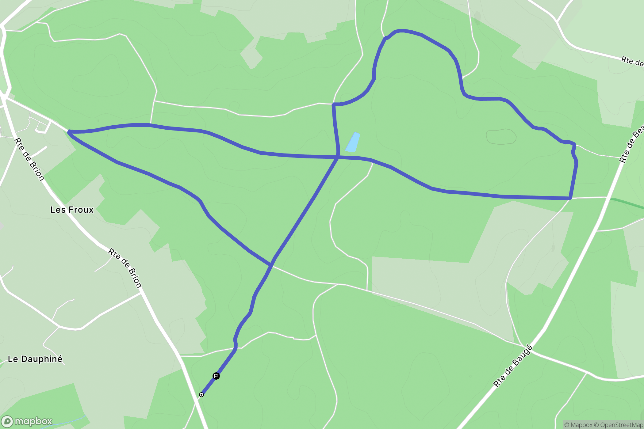 Les Bois-d'Anjou : carte du parcours de randonnée - France