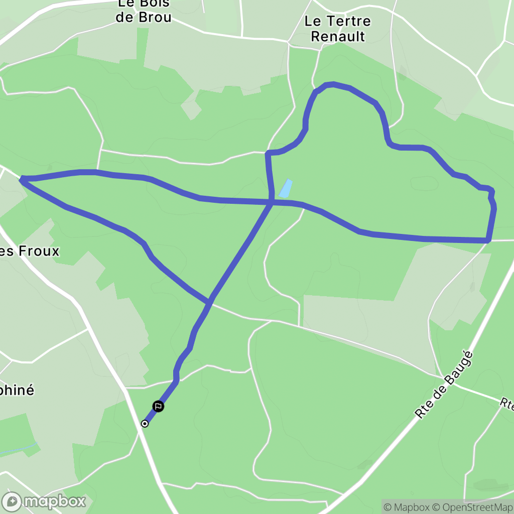 Les Bois-d'Anjou : carte du parcours de randonnée - France