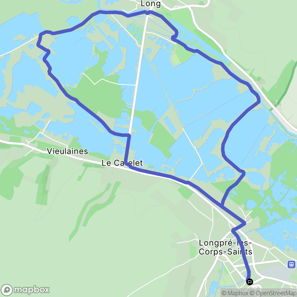Longpré-les-Corps-Saints : carte du parcours de randonnée - France