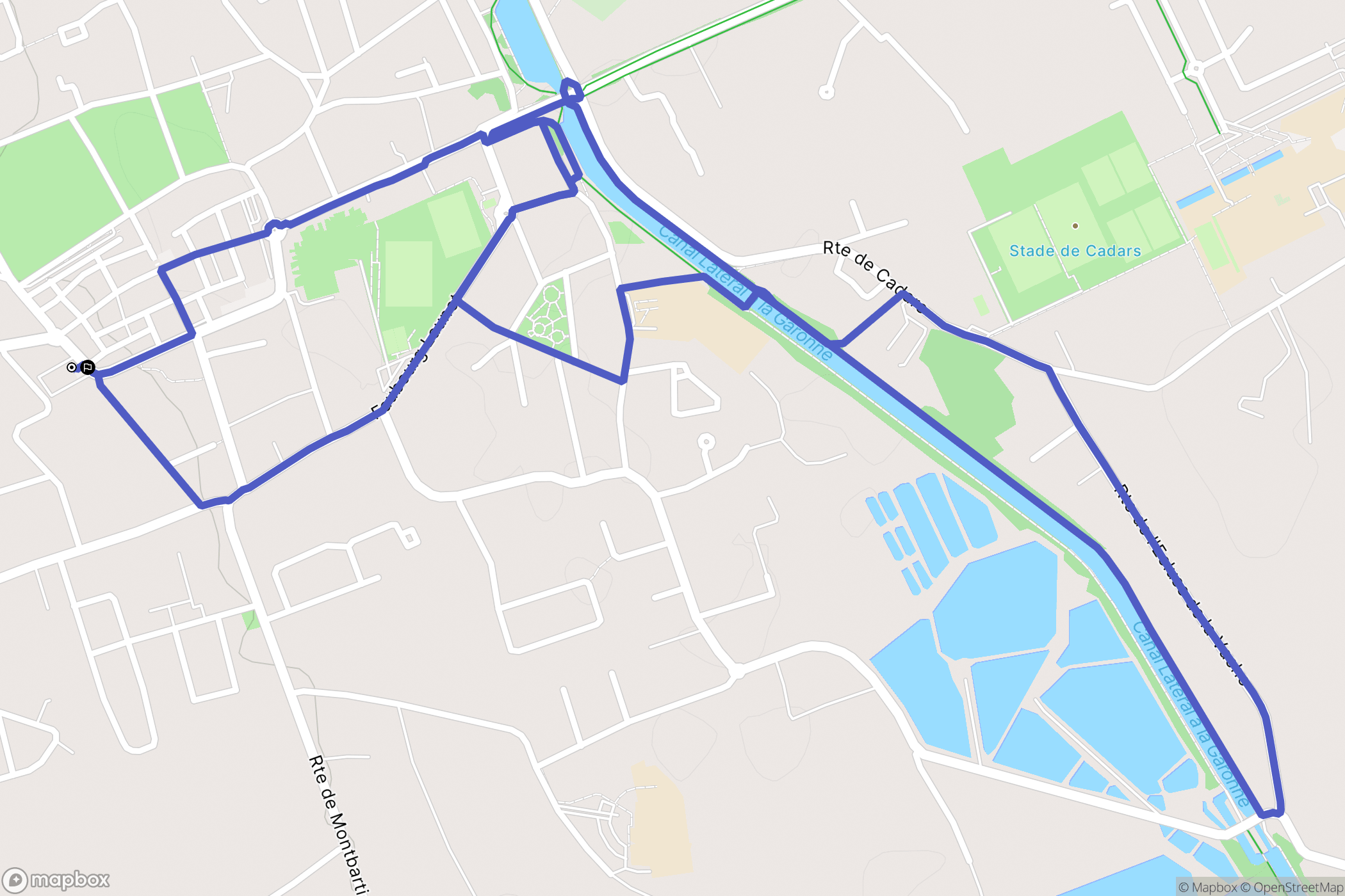 Montech : carte du parcours de randonnée - France