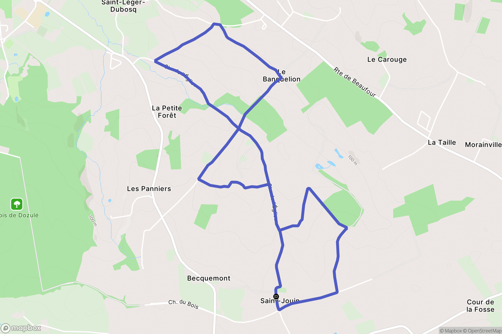 Saint-Jouin : carte du parcours de randonnée - France