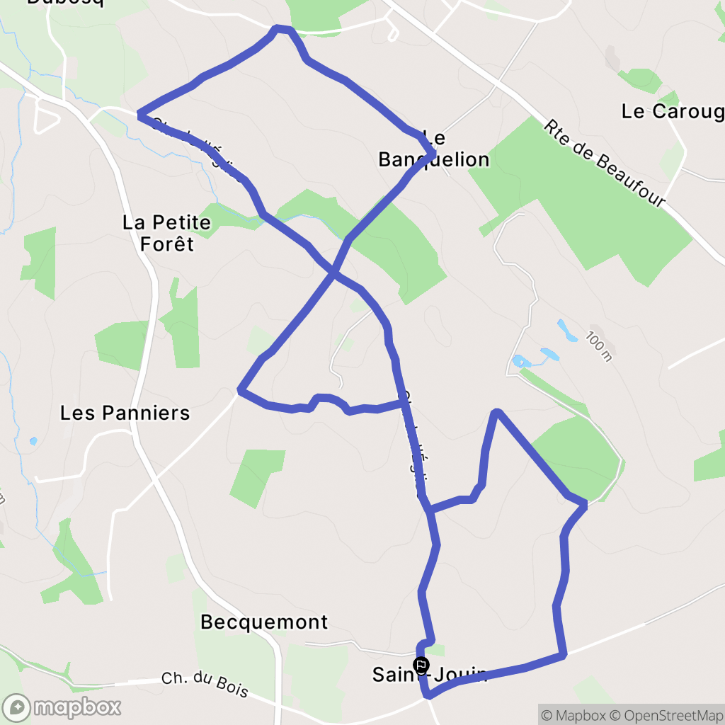 Saint-Jouin : carte du parcours de randonnée - France
