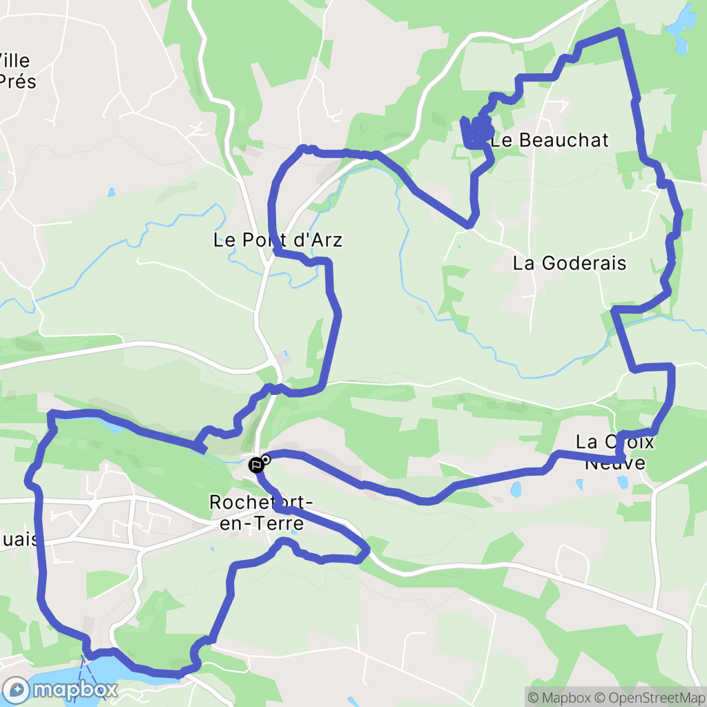 Rochefort-en-Terre : carte du parcours de randonnée - France